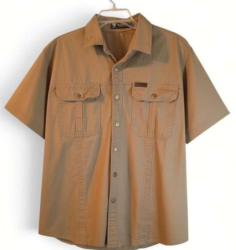 Outdoor Series Fallow Short Sleeve Cargo Shirt Khaki Sz L